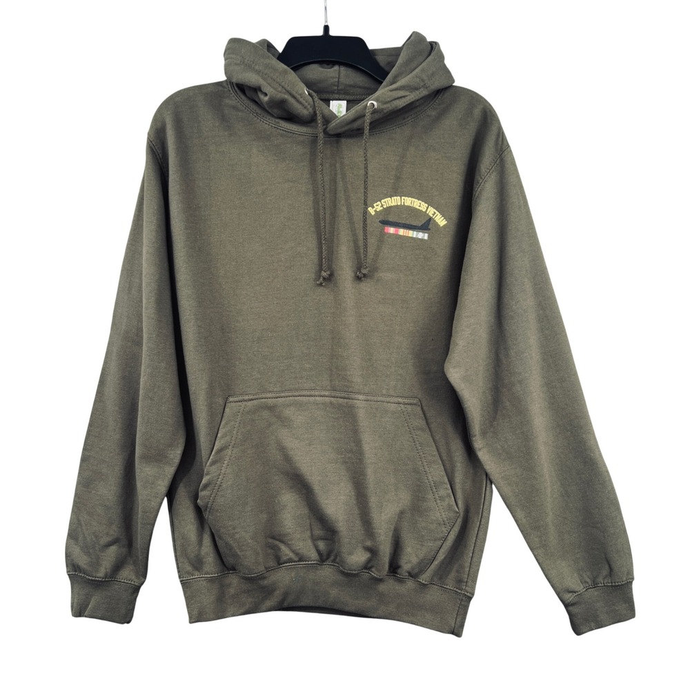 Just Hoods Olive B-52‎ Stratofortress Vietnam Hoodie Mens S Military Aviation